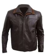 Gil Birmingham Yellowstone Dark Leather Brown Jacket