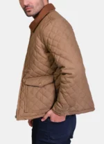 John Dutton Kevin Costner Yellowstone Brown Quilted Jacket