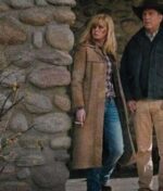 Kelly Reilly Yellowstone Beth Dutton Suede Leather Coat