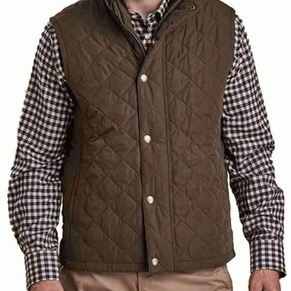 Yellowstone Kevin Costner John Dutton Brown Quilted Vest