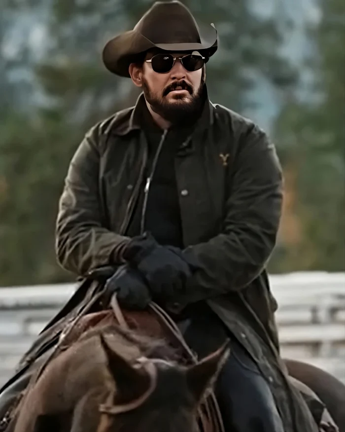 Yellowstone Rip Wheeler Trench Leather Coat